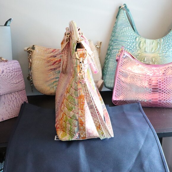 Brahmin Rainbow Optimism Melbourne Ombre Duxbury Large Satchel Pristine - Picture 5 of 10